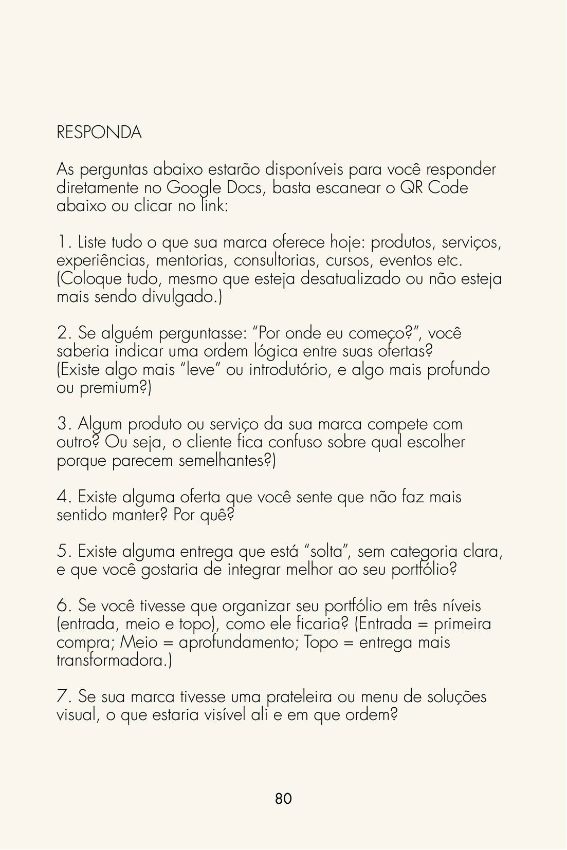 Perguntas estratégicas do livro