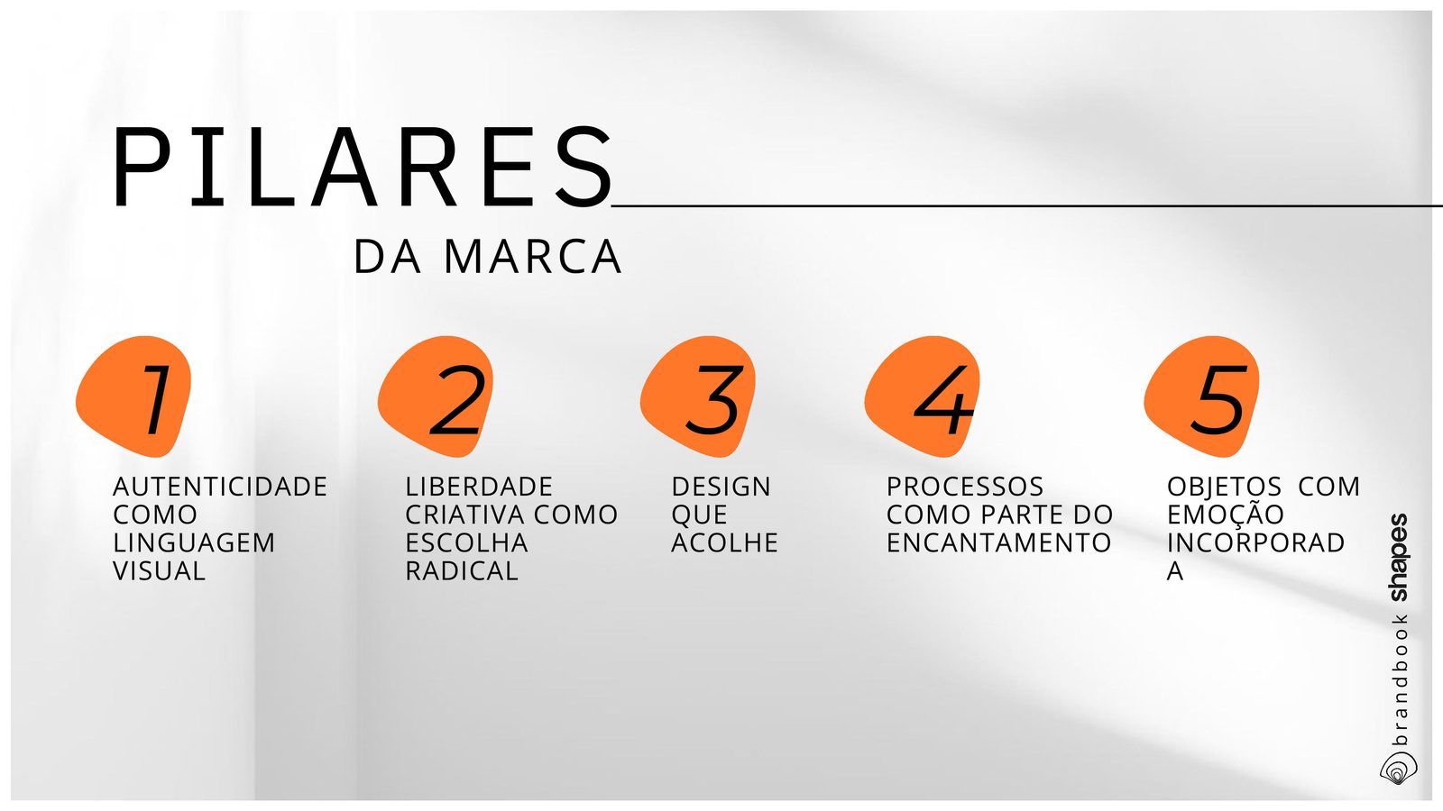 Pilares da marca Shapes
